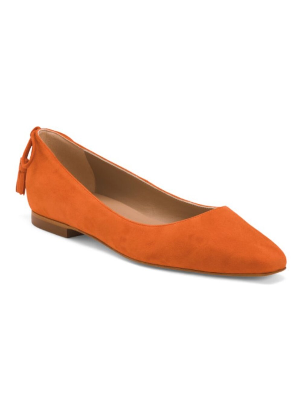 LK BENNETT Made In Spain Suede Essie Tassel Snip Toe Flats